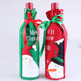 1 PC Christmas Decorations For Home Red Wine Bottle Cover Packing Christmas Ornaments For House Dinner Supplies Table Xmas Noel