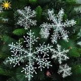 30Pcs White Snowflake Christmas Ornaments