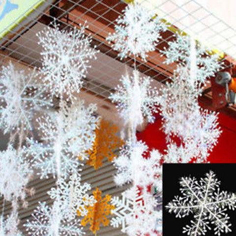 30Pcs Snowflake Christmas Ornaments Christmas Tree Decoration
