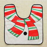 3Pcs/lot Bathroom   Christmas Decoration Santa Toilet Seat Cover Rug & Tank Cover