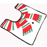 3Pcs/lot Bathroom   Christmas Decoration Santa Toilet Seat Cover Rug & Tank Cover
