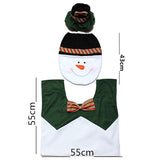 3pcs/lot Bathroom Christmas Decorations  Santa Toilet Seat Cover & Rug