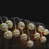 20 Battery Operated LEDs Metal Fairy Light With Jingle Bell Decoration