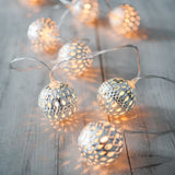 20 Battery Operated LEDs Metal Fairy Light With Jingle Bell Decoration