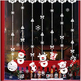 Christmas Snowman Ornaments Strap Wall Stickers