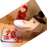 3Pcs/set Christmas Decoration For Home Santa Toilet Seat Cover & Rug