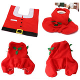 3Pcs/set Christmas Decoration For Home Santa Toilet Seat Cover & Rug